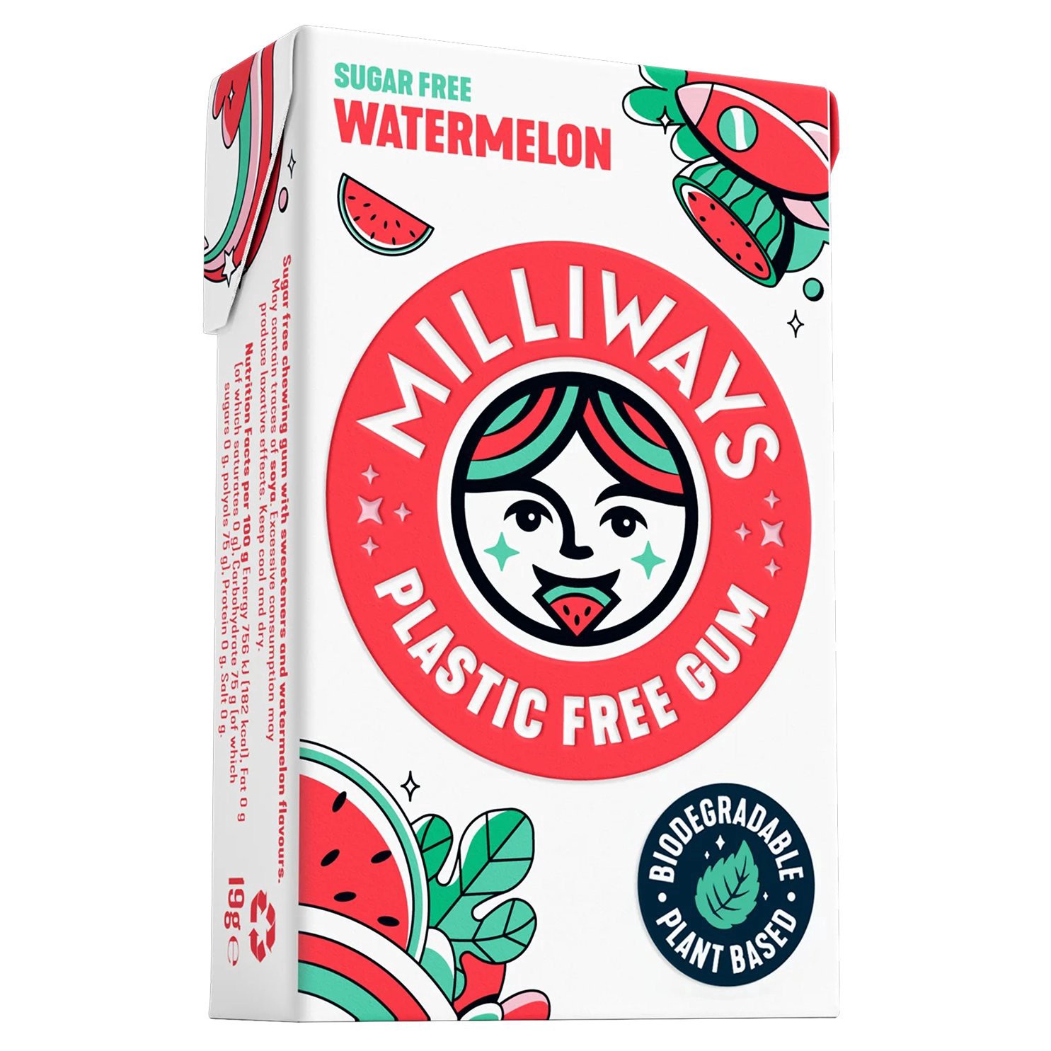 slide 1 of 1, Milliways Watermelon Gum, 10 ct