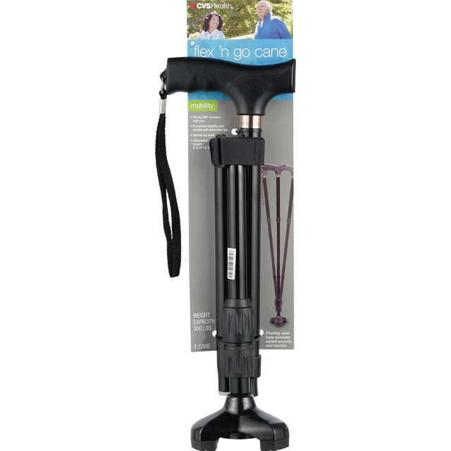 slide 1 of 1, CVS Folding Flex Tip Cane, 1 ct