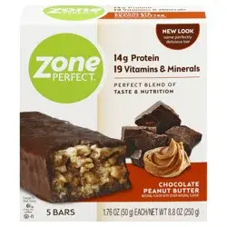 Zone Perfect Chocolate Peanut Butter Bars 5 ea