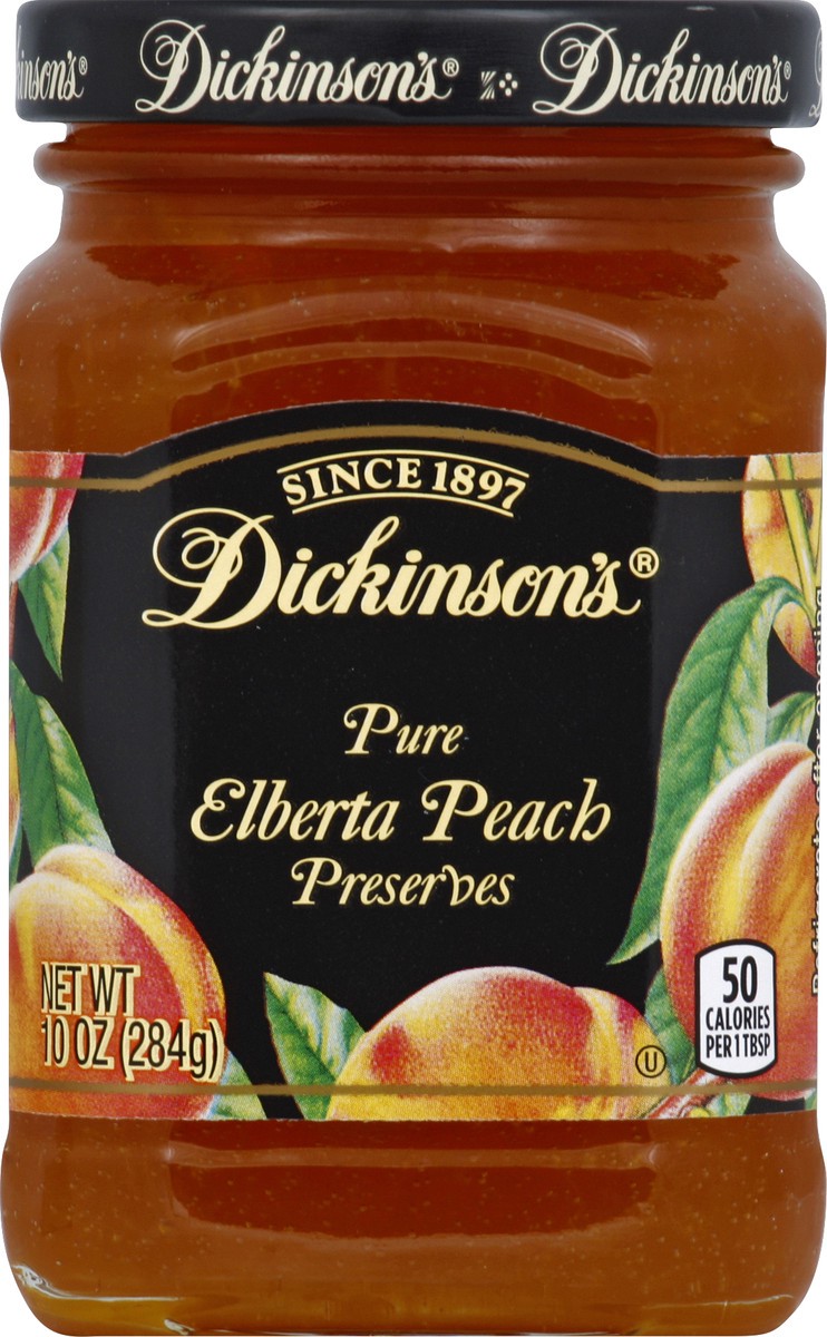 slide 2 of 2, Dickinson's Pure Elberta Peach Preserves, 10 oz