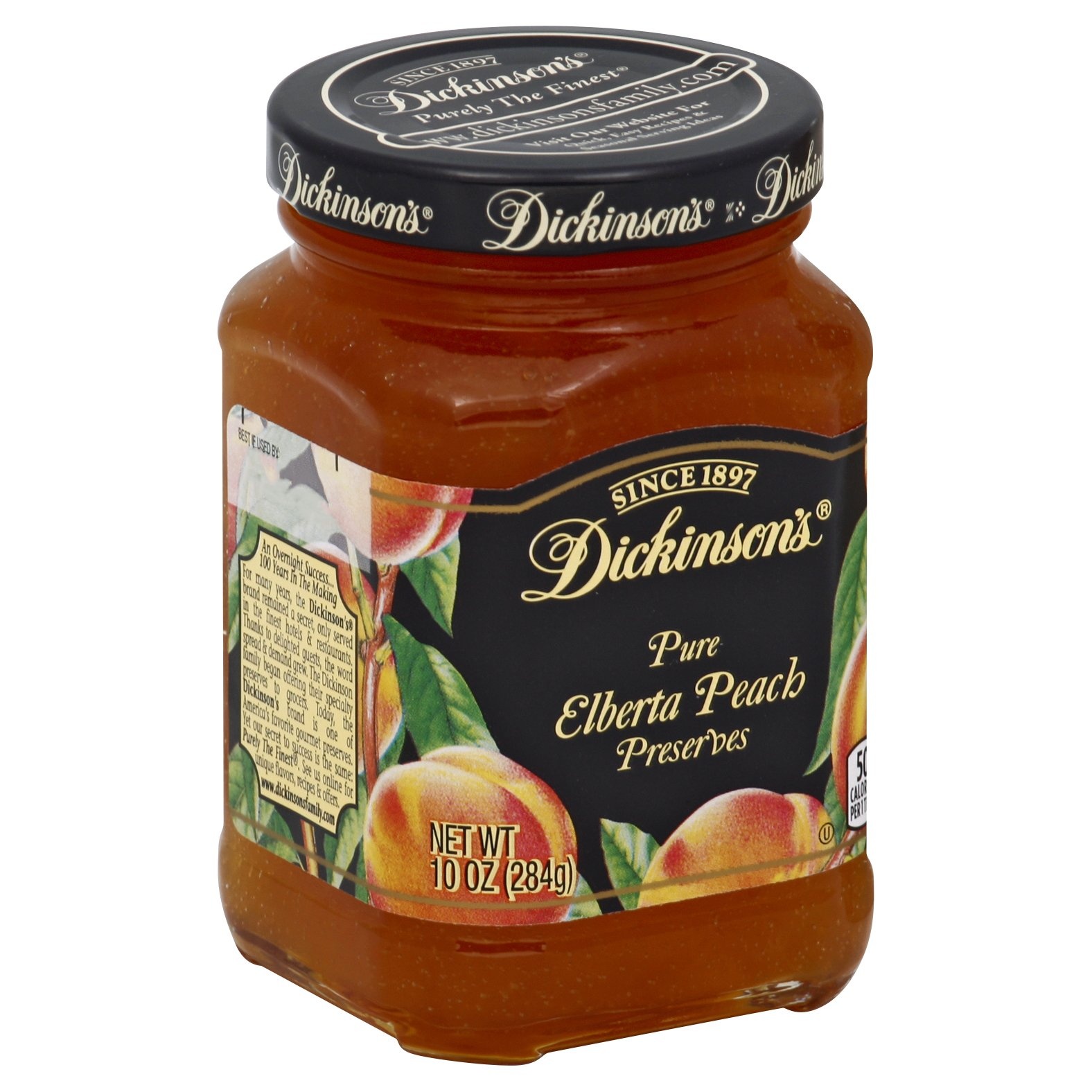 slide 1 of 2, Dickinson's Pure Elberta Peach Preserves, 10 oz