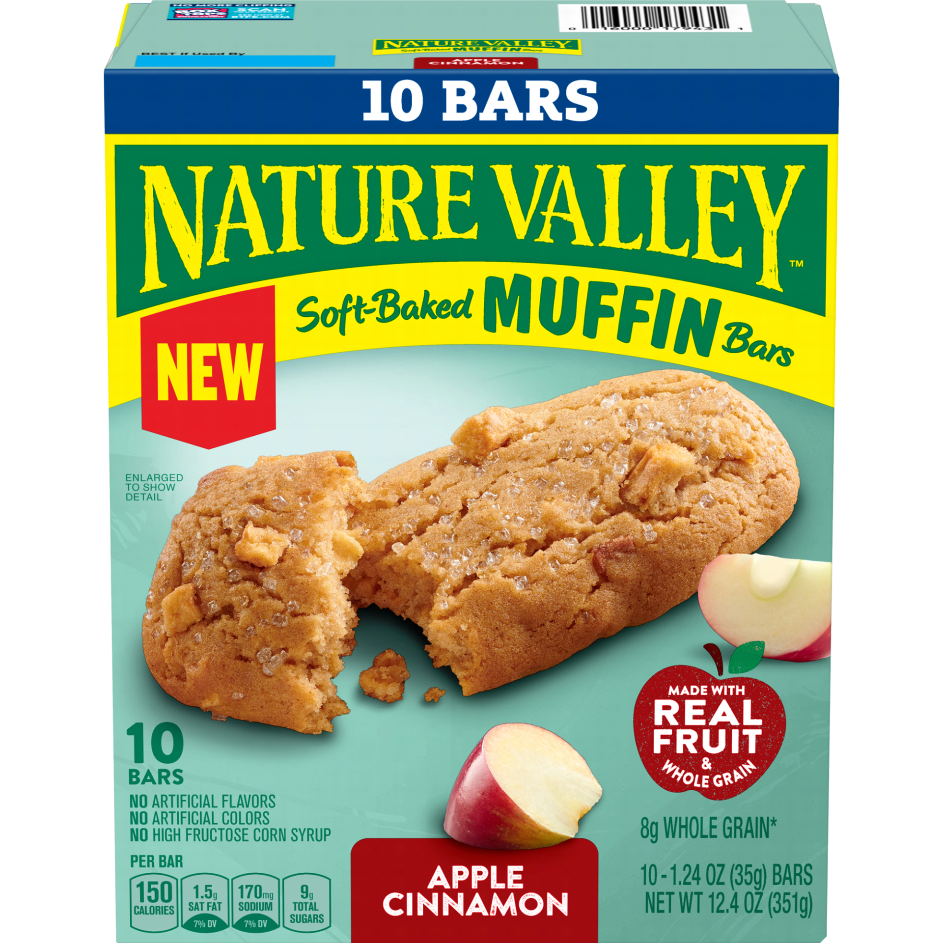 slide 1 of 1, Nature Valley Muffin Bars, Soft-Baked, Apple Cinnamon 10-1.24 Oz, 12.4 oz