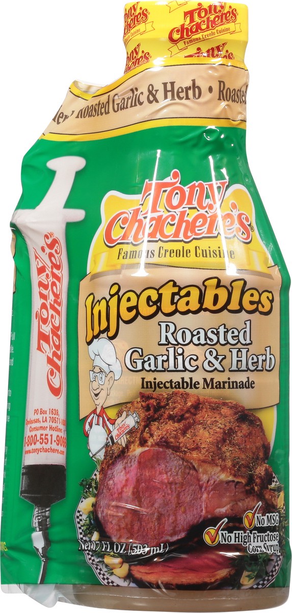 slide 3 of 9, Tony Chachere's Roasted Garlic & Herb Injectable Marinade 17 fl oz, 17 fl oz