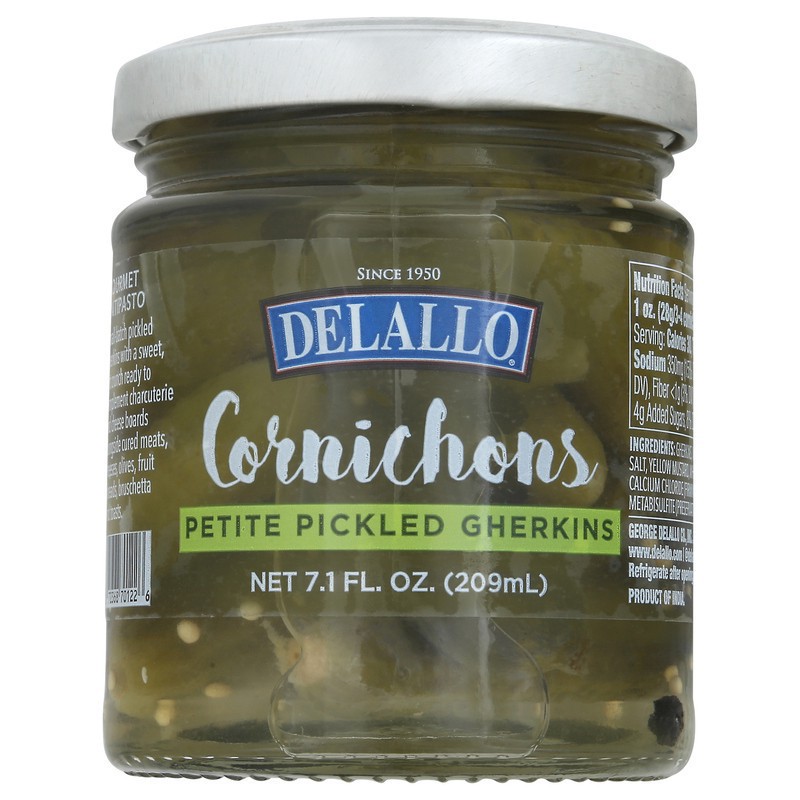 slide 1 of 3, DeLallo Cornichons 7.1 fl oz, 7.1 fl oz