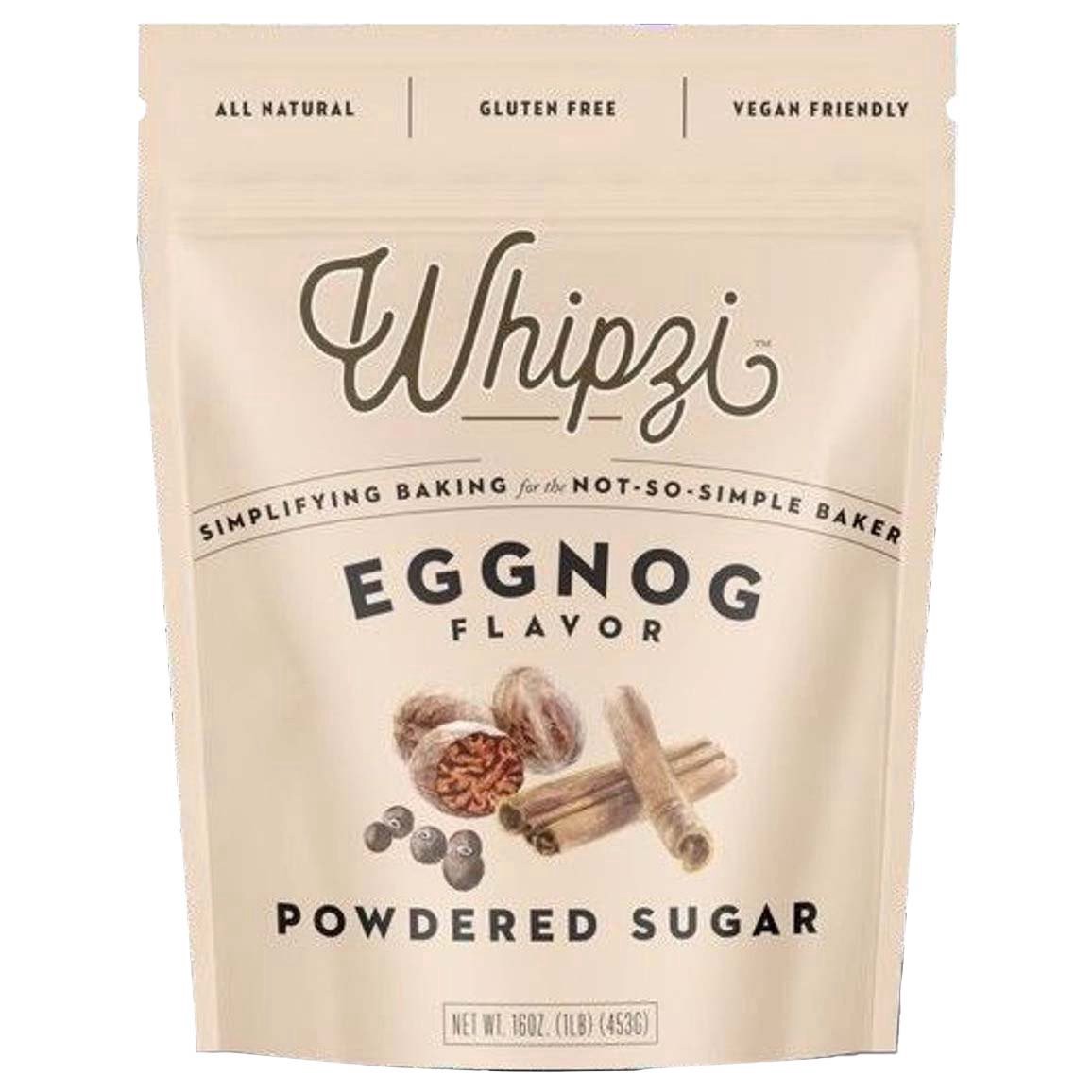 slide 1 of 1, Whipzi Eggnog Flavor Powdered Sugar, 16 oz