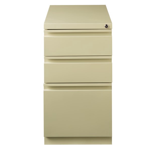 slide 6 of 6, WorkPro 23""D Vertical 3-Drawer Letter-Size Mobile Pedestal File Cabinet, Metal, Putty, 1 ct