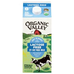 Organic Valley Lactose Free 0% Fat Free Milk 0.5 gal