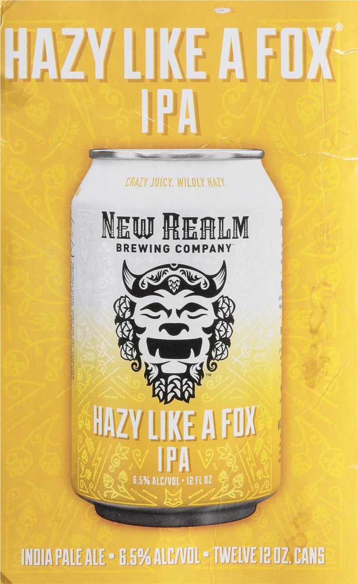 slide 2 of 9, New Realm Brewing Company Hazy IPA Hazy Like a Fox Beer 12 - 12 oz Cans, 144.1 ct