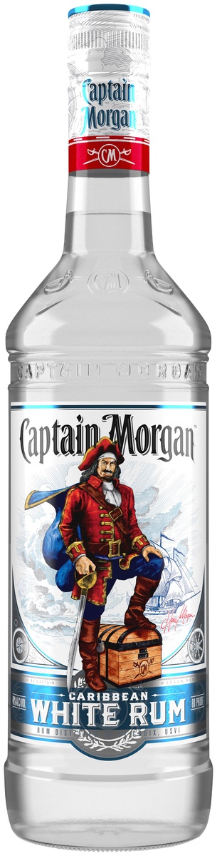 slide 4 of 6, Captain Morgan White Rum Bottle, 750 ml