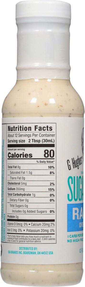 slide 4 of 14, G Hughes Sugar Free Ranch Dressing 12 fl oz, 12 fl oz