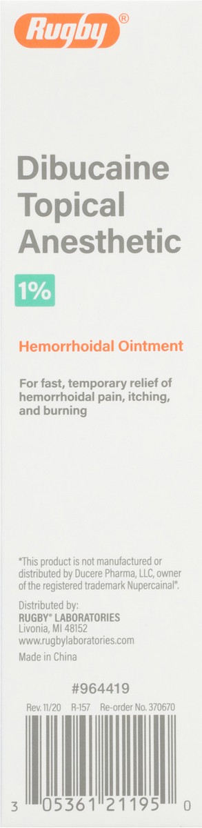 slide 4 of 16, Rugby Dibucaine Topical Anesthetic Hemorrhoidal Ointment 1 oz, 1 oz