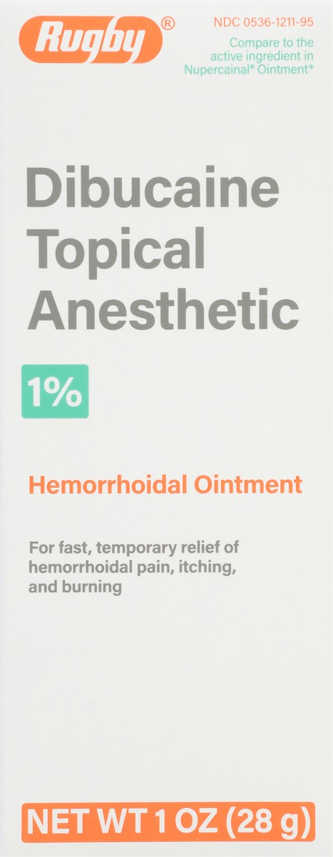 slide 15 of 16, Rugby Dibucaine Topical Anesthetic Hemorrhoidal Ointment 1 oz, 1 oz