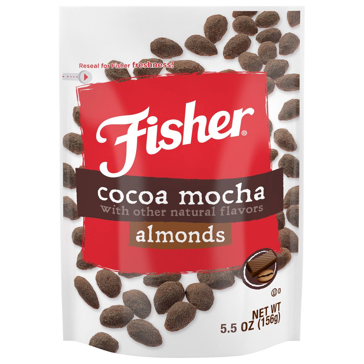 slide 14 of 14, Fisher Cocoa Mocha Almonds 6 ct Tray, 6 ct