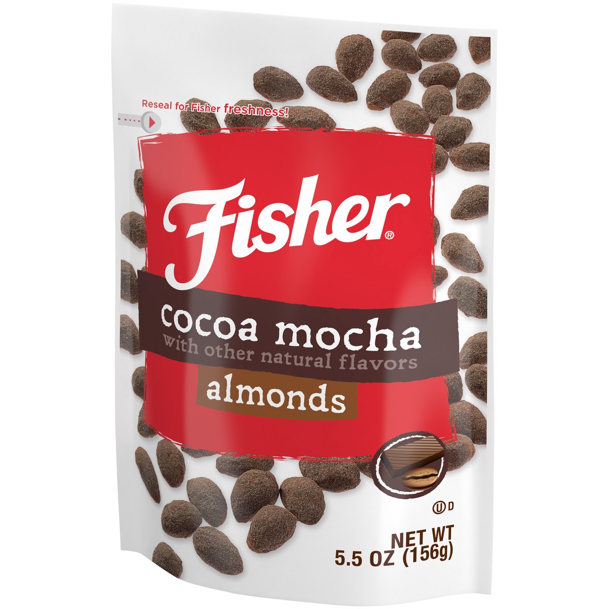 slide 8 of 14, Fisher Cocoa Mocha Almonds 6 ct Tray, 6 ct