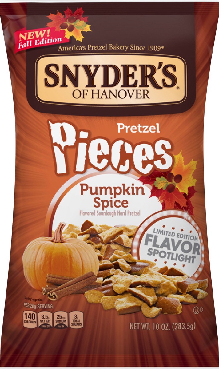 slide 3 of 3, Snyder's of Hanover Pumpkin Spice Pretzel Pieces, 10 oz