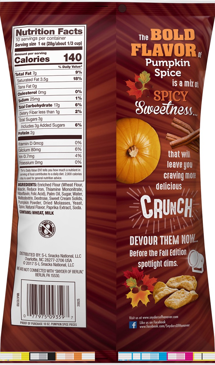 slide 2 of 3, Snyder's of Hanover Pumpkin Spice Pretzel Pieces, 10 oz