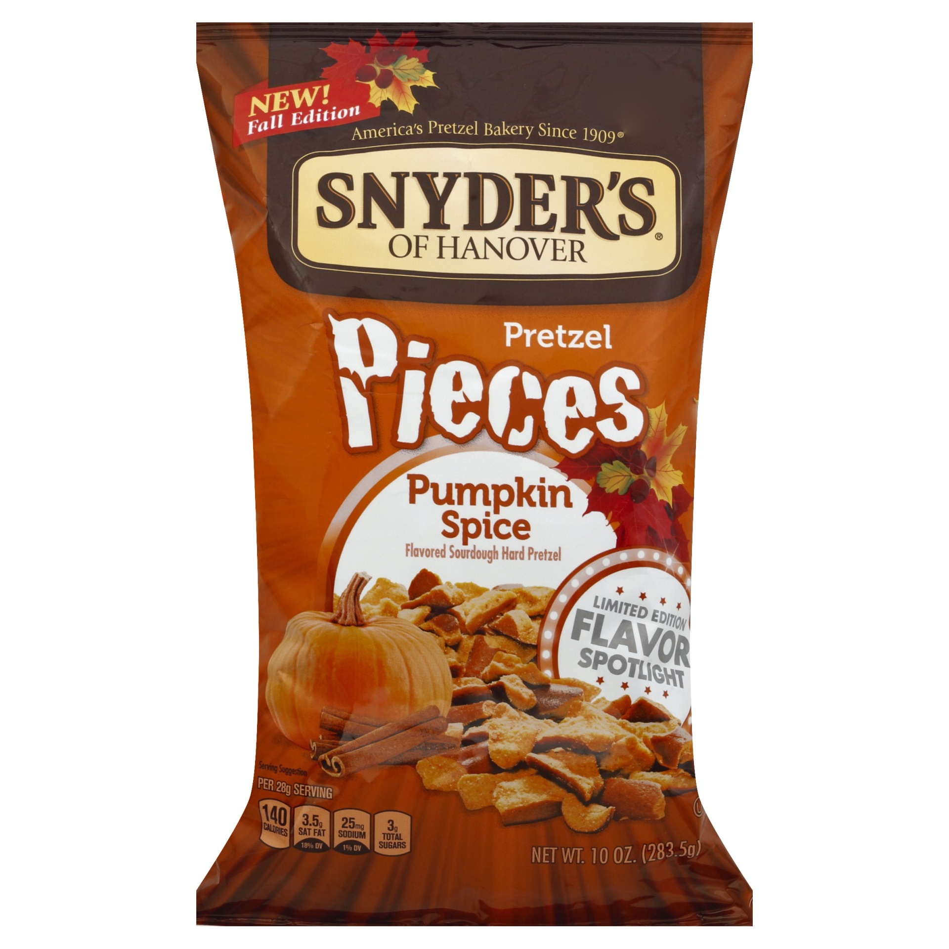 slide 1 of 3, Snyder's of Hanover Pumpkin Spice Pretzel Pieces, 10 oz