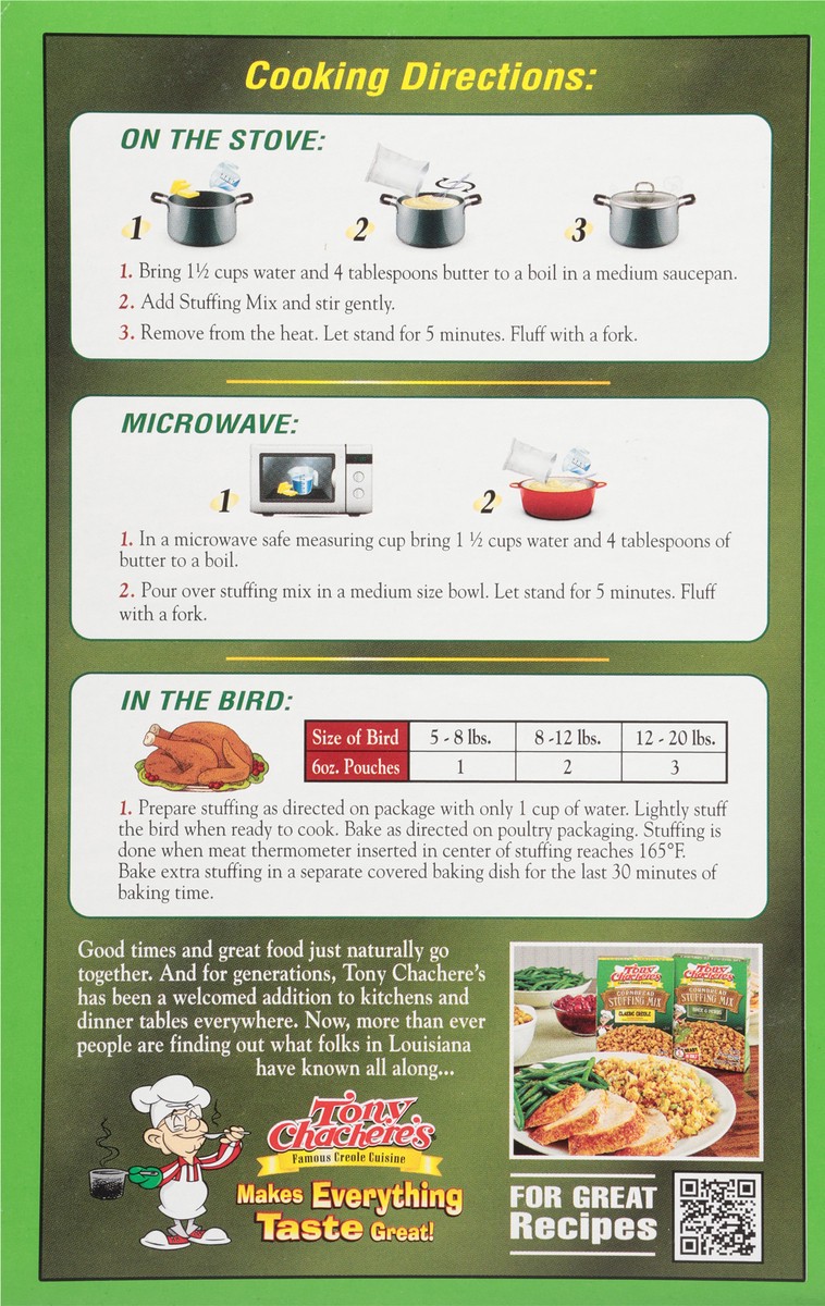 slide 13 of 13, Tony's Cornbread Stuffing Mix, 6 oz