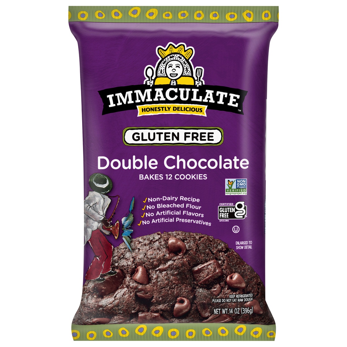 slide 1 of 3, Immaculate Baking Company Immaculate Baking Immaculate Gluten Free Fudge Brownie Cookie Dough, 14 oz