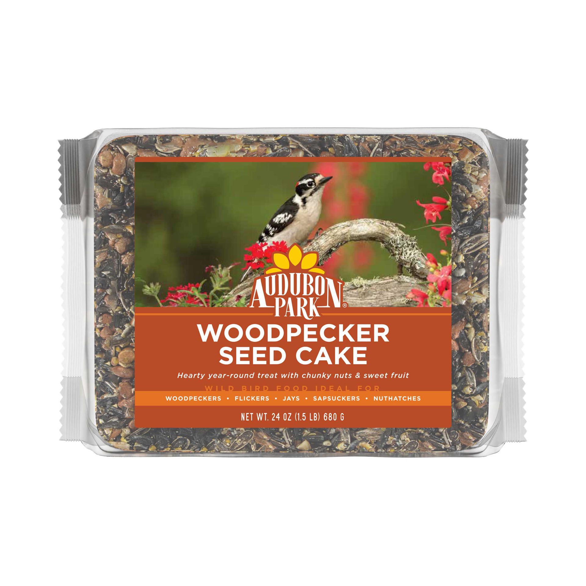 slide 1 of 1, Audubon Park Woodpecker Seed Cake Wild Bird Food 24 oz, 1.5 lb