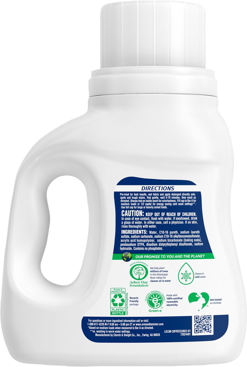 slide 2 of 11, ARM & HAMMER Sensitive Skin Free & Clear, 28 Loads Liquid Laundry Detergent, 28 Fl oz, 28 fl oz