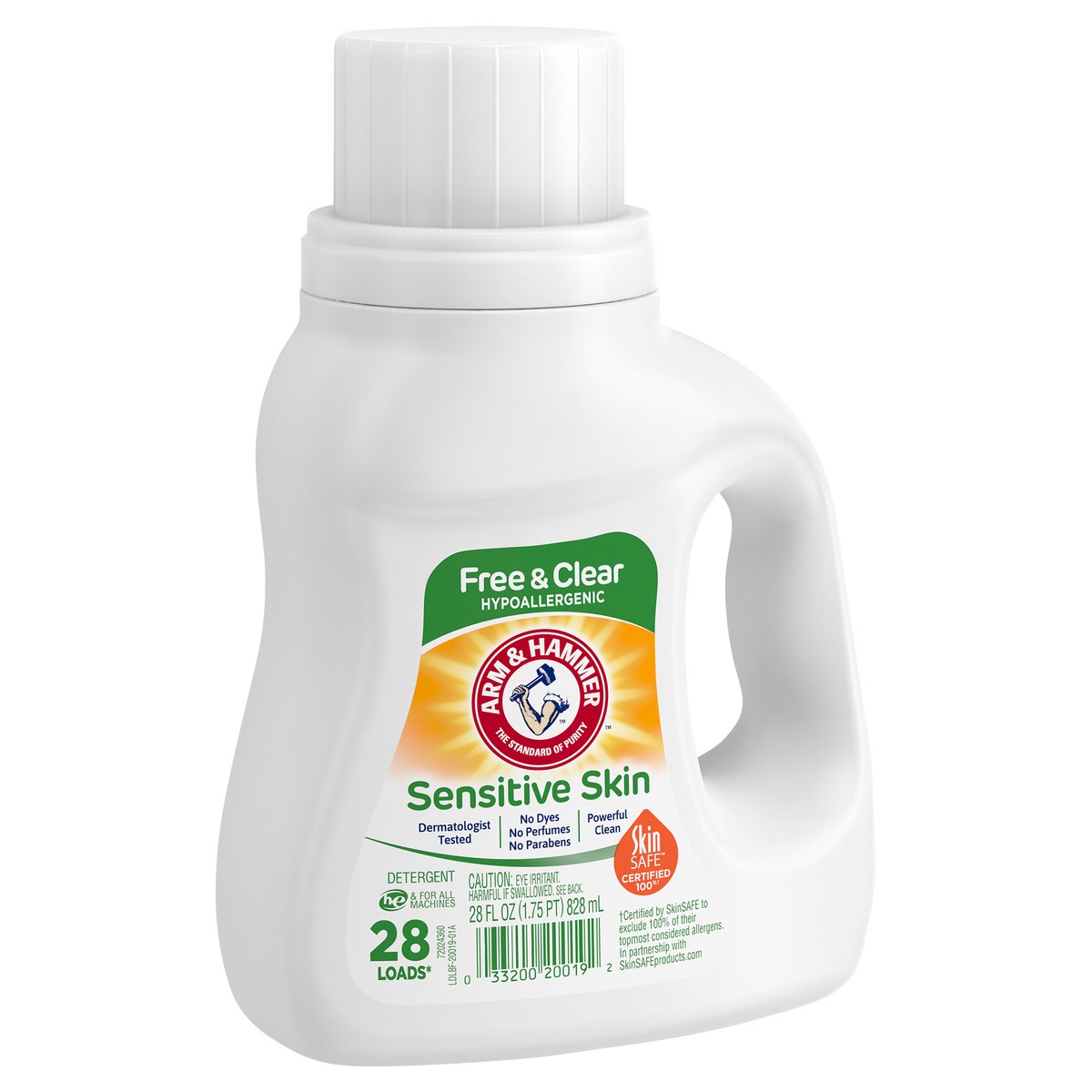 slide 3 of 11, ARM & HAMMER Sensitive Skin Free & Clear, 28 Loads Liquid Laundry Detergent, 28 Fl oz, 28 fl oz
