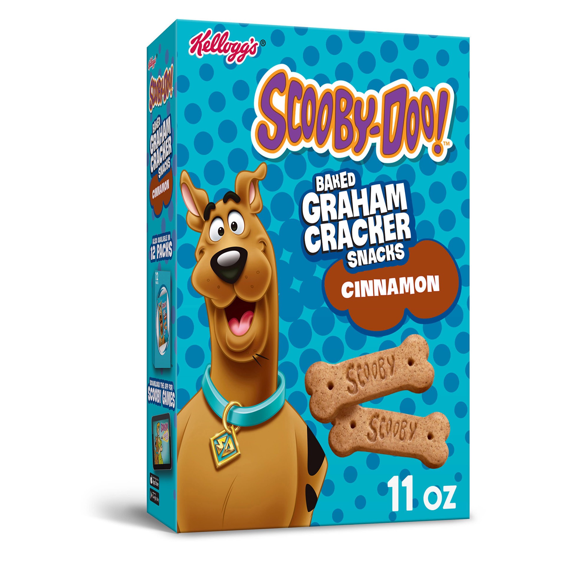 slide 1 of 5, Kellogg's SCOOBY-DOO! Baked Graham Cracker Sticks, Lunch Snacks, Snack Crackers, Cinnamon, 11oz Box, 1 Box, 11 oz