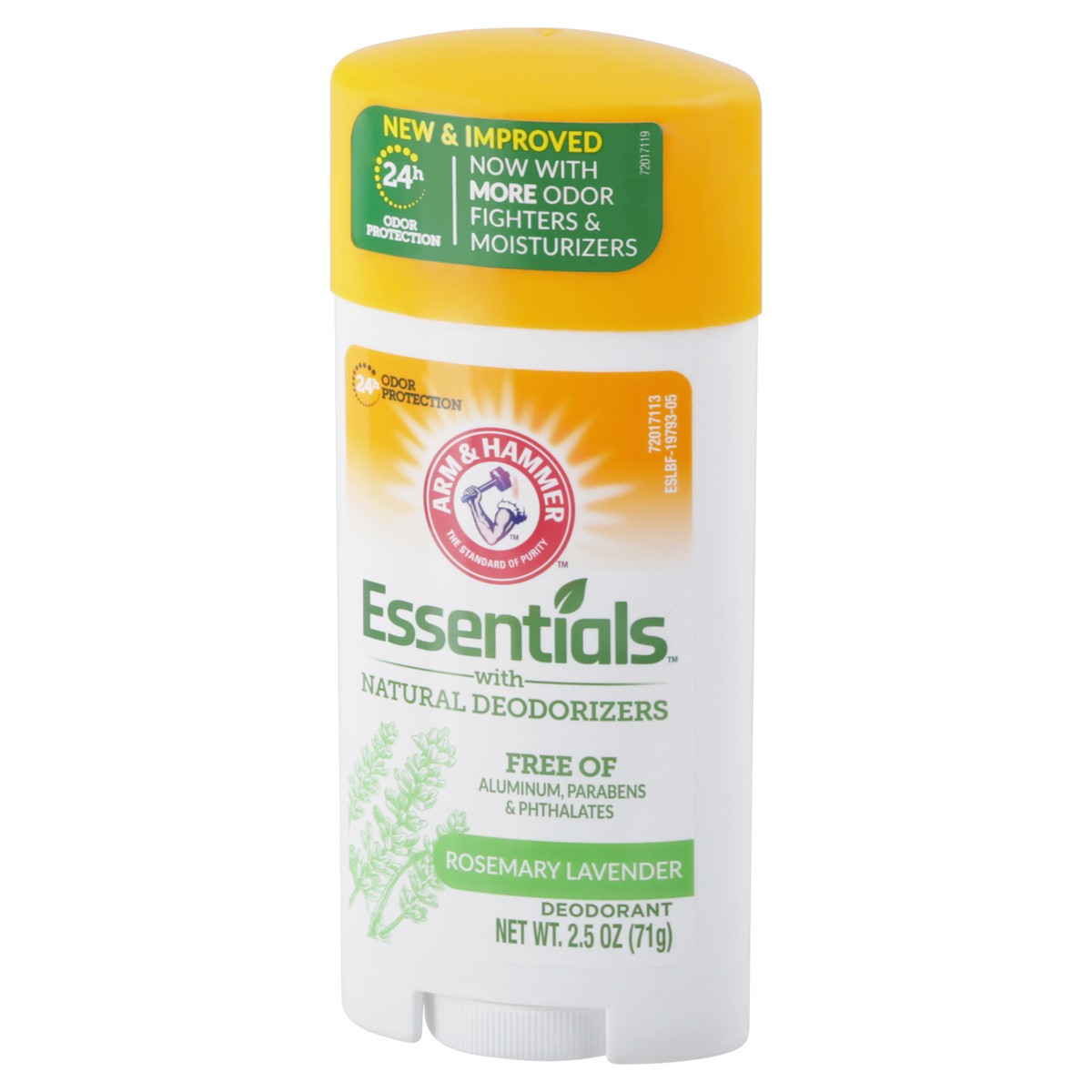slide 6 of 12, ARM & HAMMER Essentials Deodorant- Fresh Rosemary Lavender- Solid Oval- 2.5oz- Made with Natural Deodorizers- Free From Aluminum, Parabens & Phthalates, 2.5 oz