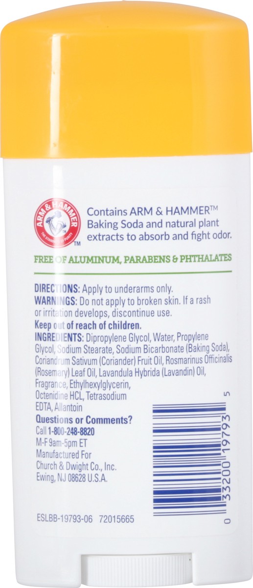 slide 8 of 12, ARM & HAMMER Essentials Deodorant- Fresh Rosemary Lavender- Solid Oval- 2.5oz- Made with Natural Deodorizers- Free From Aluminum, Parabens & Phthalates, 2.5 oz