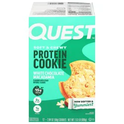 Quest Soft & Chewy White Chocolate Macadamia Protein Cookie - 12 ct - 2.04 oz each