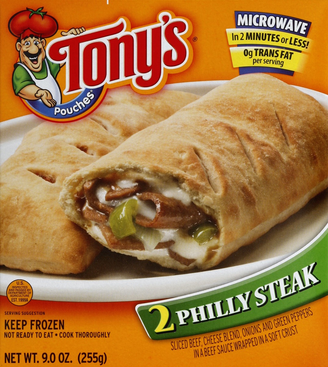 slide 4 of 4, Tony's Philly Steak Pouches, 2 ct; 9 oz