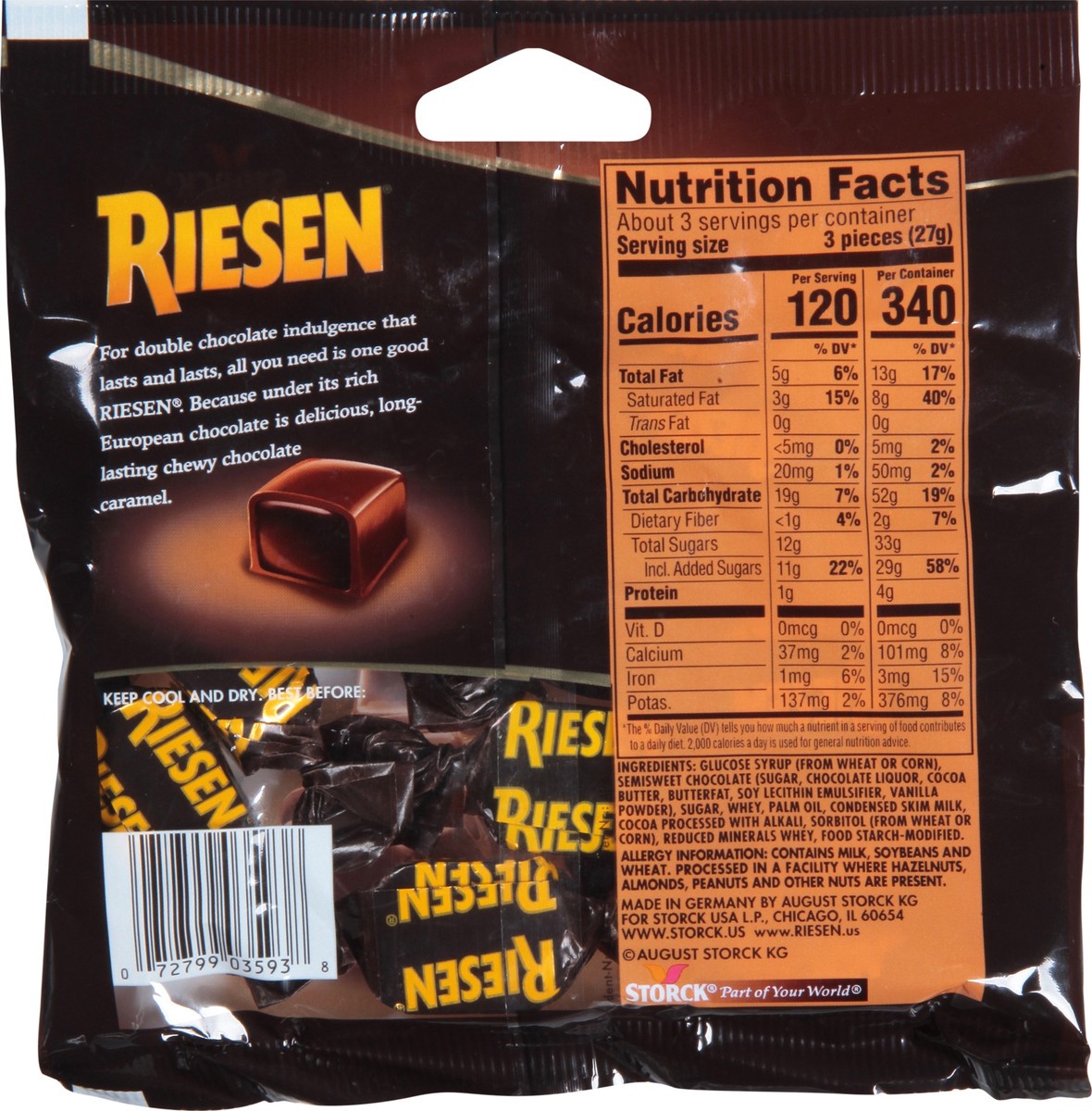 slide 10 of 11, Riesen Storck Riesen Chocolate Caramels, 2.65 oz