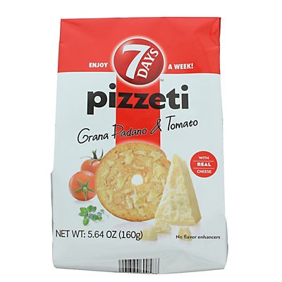 slide 1 of 1, 7DAYS Pizzeti - Grana Padano and Tomato, 5.64 oz