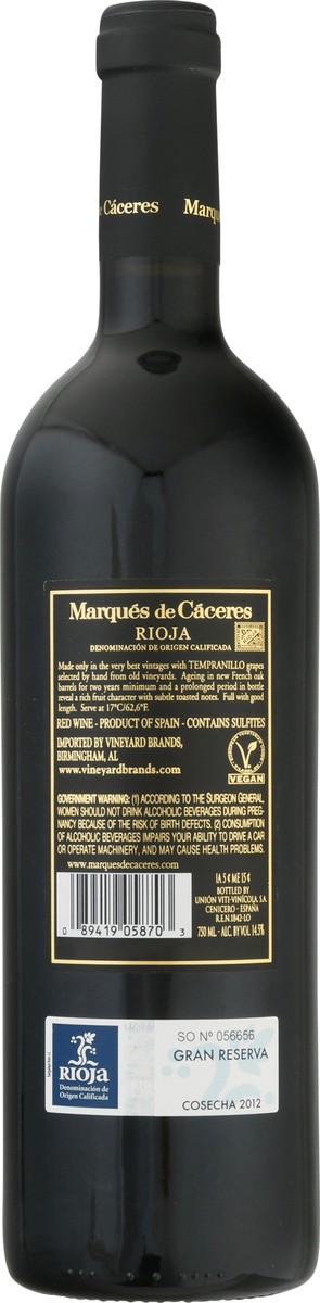 slide 11 of 12, Marques de Caceres Gran Reserva Rioja Red Wine 750 ml, 750 ml