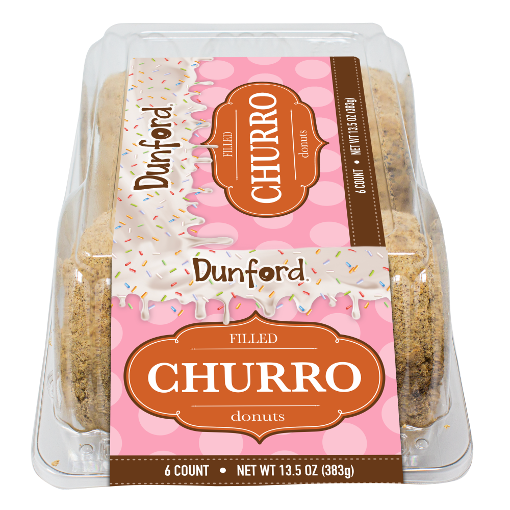 slide 1 of 1, Dunford Filled Churro Donuts, 6 ct; 13.5 oz