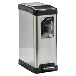 Home Zone Living Rectangle Pedal Stainless Steel Trash Bin
