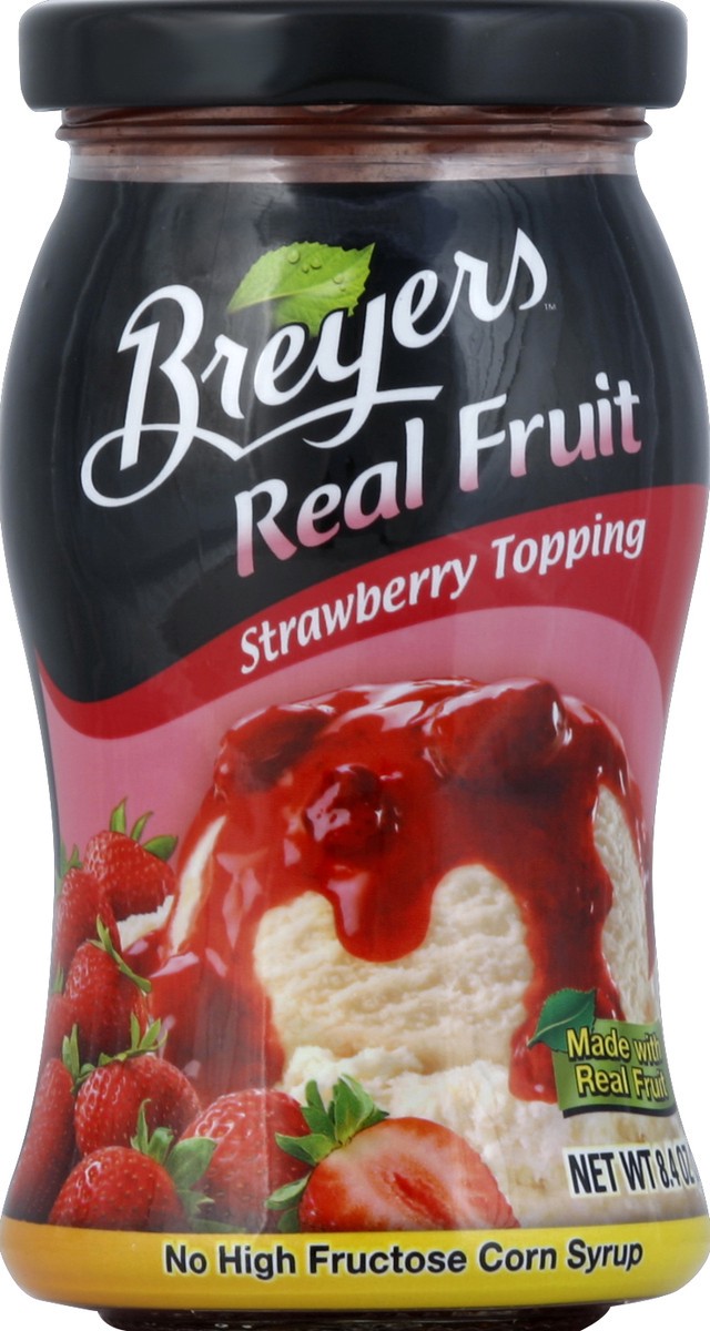 slide 2 of 2, Breyers Real Fruit Strawberry Topping, 8.4 oz