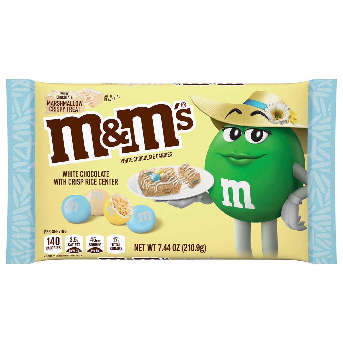 slide 1 of 1, M&M's White Chocolate Marshmallow Crispy Treat Pastel Easter Candy- 7.44 oz, 7.44 oz