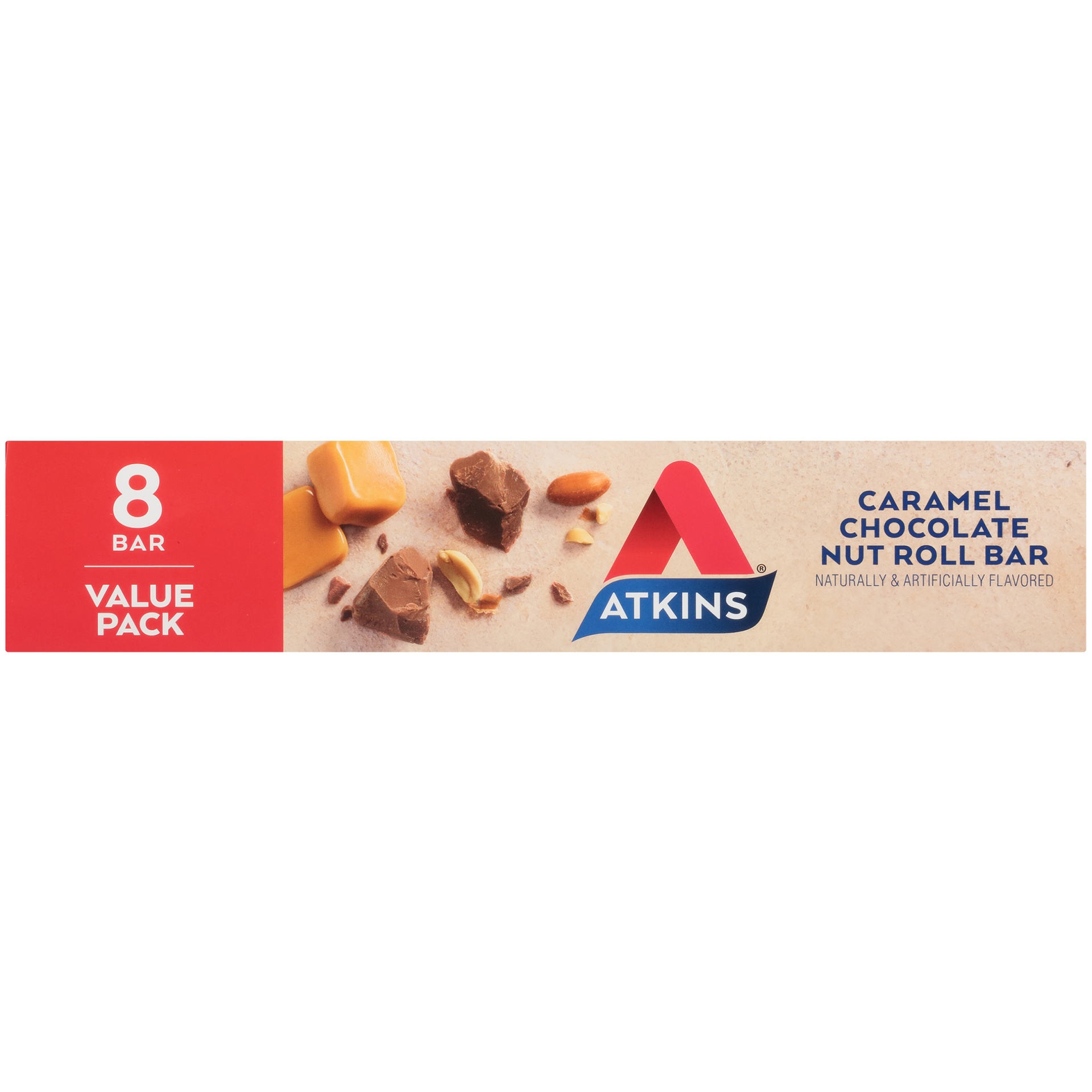 slide 4 of 8, Atkins Caramel Chocolate Nut Roll Value Pack 8 Ct, 8 ct