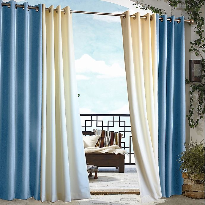 slide 1 of 1, Commonwealth Home Fashions 84-Inch Gazebo Outdoor Curtain - Blue (Single), 1 ct