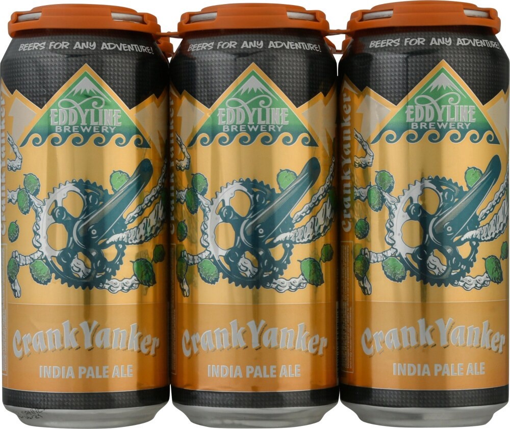 slide 3 of 4, Eddyline Brewery Crank Yanker India Pale Ale Beer 6-1 pt Cans, 6 ct; 12 fl oz