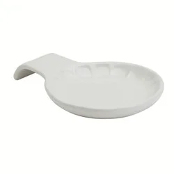 Tabletops Unlimited Mason Craft And More Stoneware Cafe Spoon Rest - White