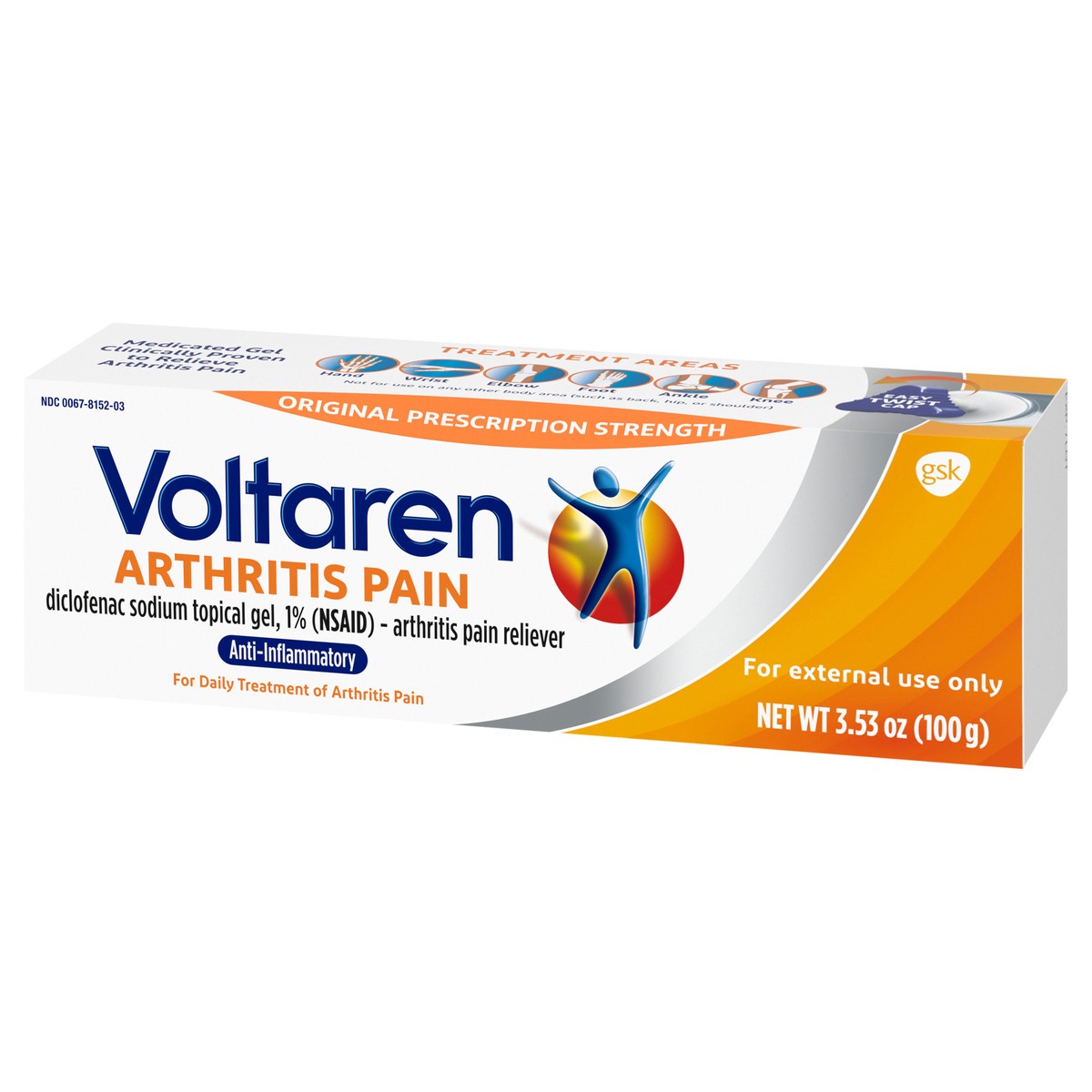 slide 4 of 9, Voltaren Arthritis Pain Gel for Powerful Topical Arthritis Pain Relief - 3.5 oz/100 g Tube, 3.53 oz