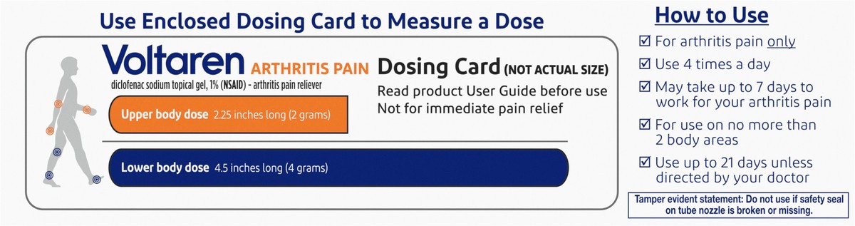 slide 9 of 9, Voltaren Arthritis Pain Gel for Powerful Topical Arthritis Pain Relief - 3.5 oz/100 g Tube, 3.53 oz