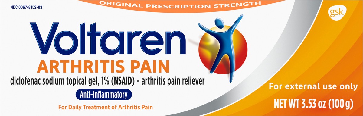 slide 7 of 9, Voltaren Arthritis Pain Gel for Powerful Topical Arthritis Pain Relief - 3.5 oz/100 g Tube, 3.53 oz