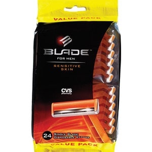 slide 1 of 1, Blade Disposable Razors For Sensitive Skin, 24 ct