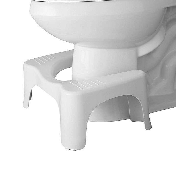 slide 3 of 6, Squatty Potty Curve Toilet Stool - White, 7 in