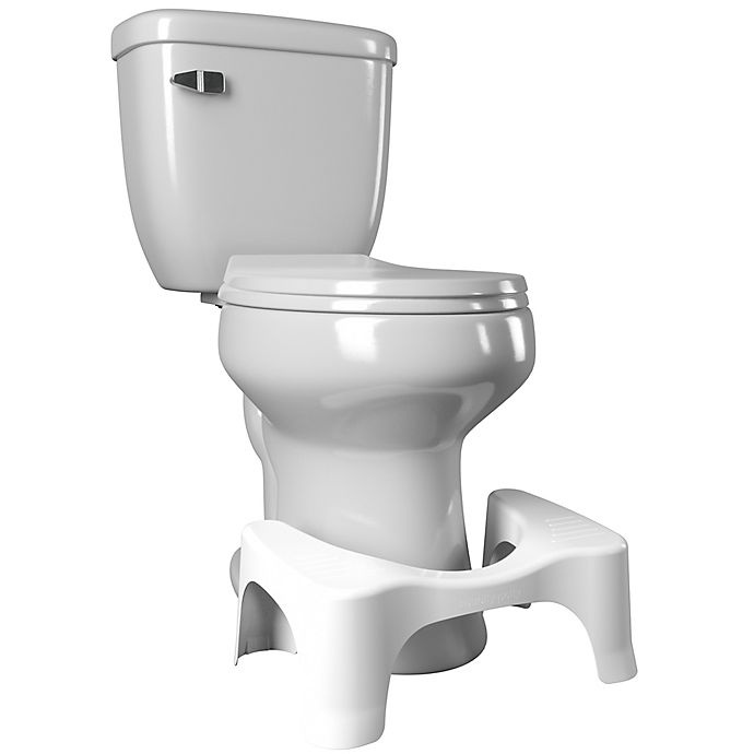 slide 6 of 6, Squatty Potty Curve Toilet Stool - White, 7 in