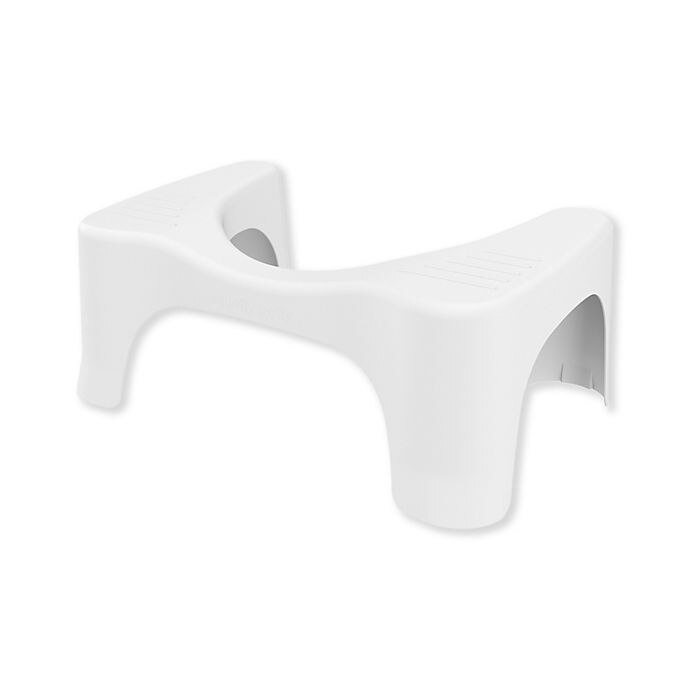 slide 1 of 6, Squatty Potty Curve Toilet Stool - White, 7 in