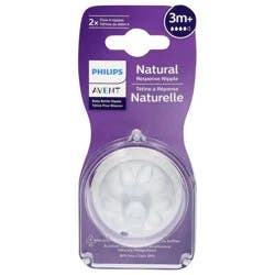 Philips Avent 3 Months+ Natural 2x Flow Baby Bottle Nipple 4 Each